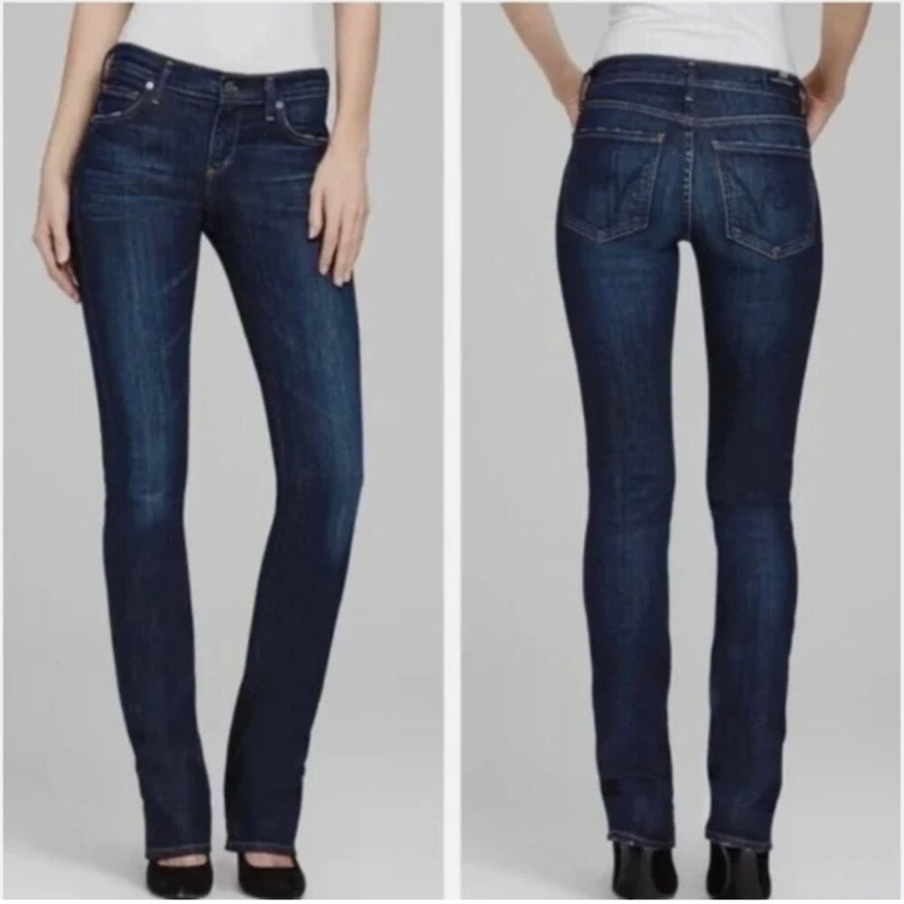 Citizens Of Humanity Women's Size 26 x 33 Elson Mid Rise Straight Leg Jeans Blue